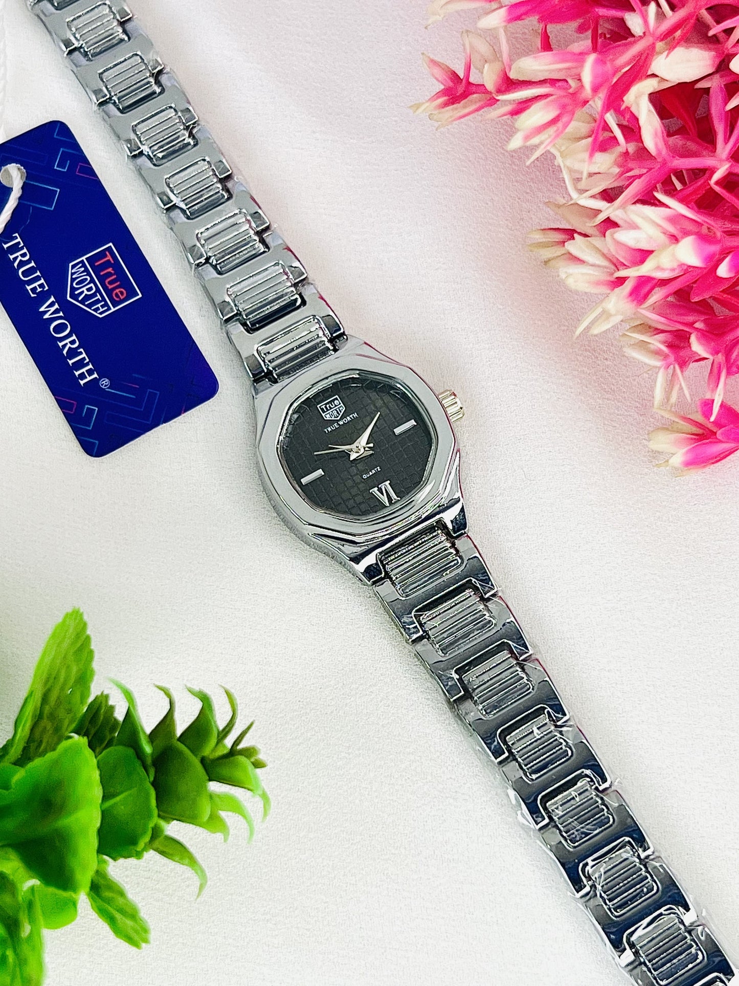 T-WORTH-LADIES FANCY WATCH--SILVER