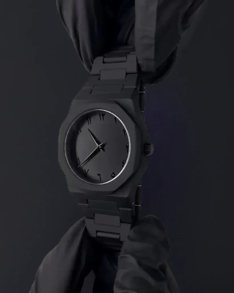 Black Arabic Aura Men's Watch