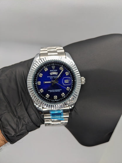RLX - Oyster Perpetual Date & Day - Silver Blue