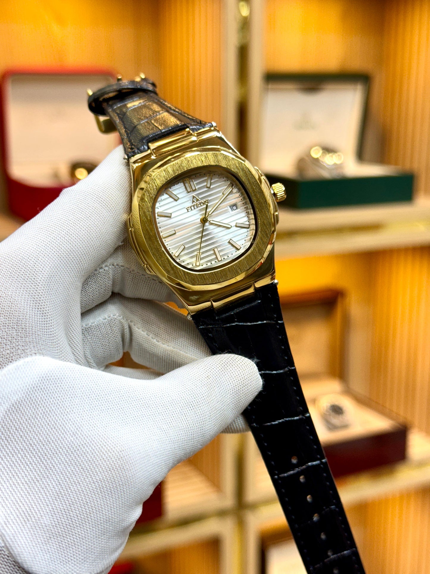 FIT (Original) Date working Black-Leather Strap