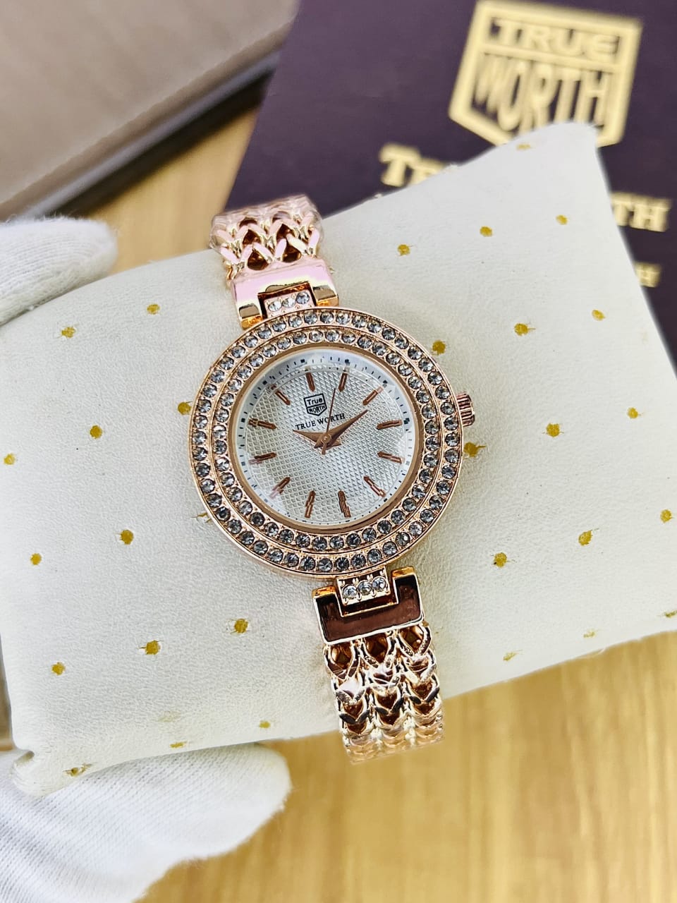 T-WORTH-LADIES JEWELLERY WATCH--ROSE GOLD