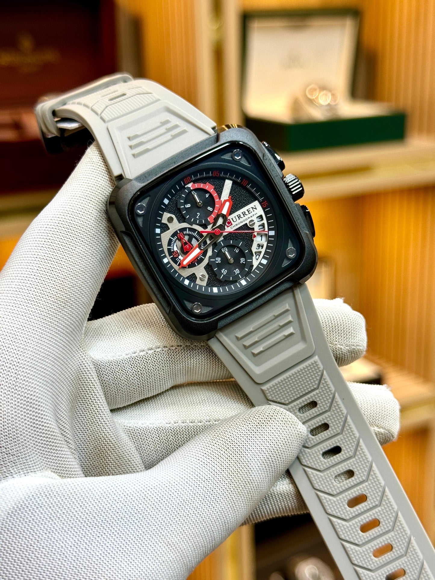 CURREEN (Original) Chronograph Rubber Strap