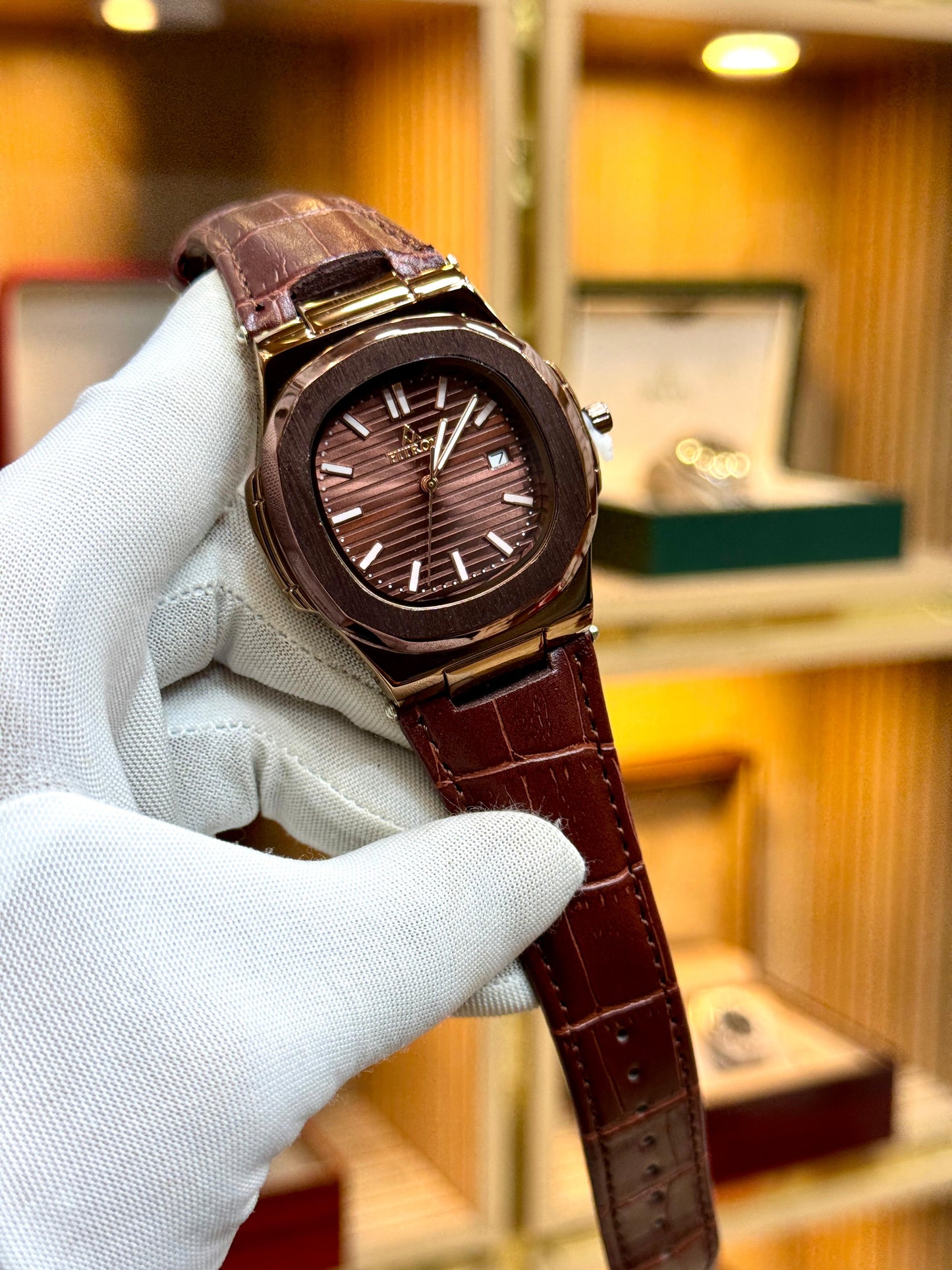 FIT (Original) Date working  Brown-Leather Strap