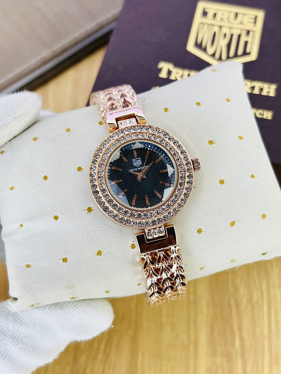T-WORTH-LADIES JEWELLERY WATCH--ROSE GOLD