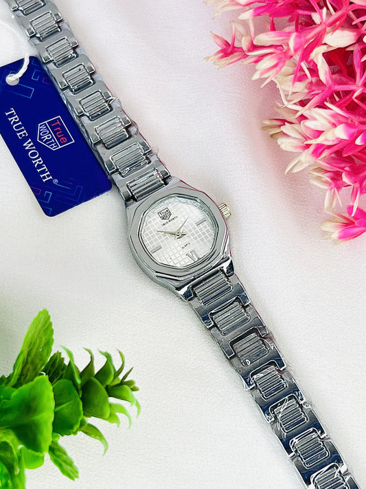 T-WORTH-LADIES FANCY WATCH--SILVER
