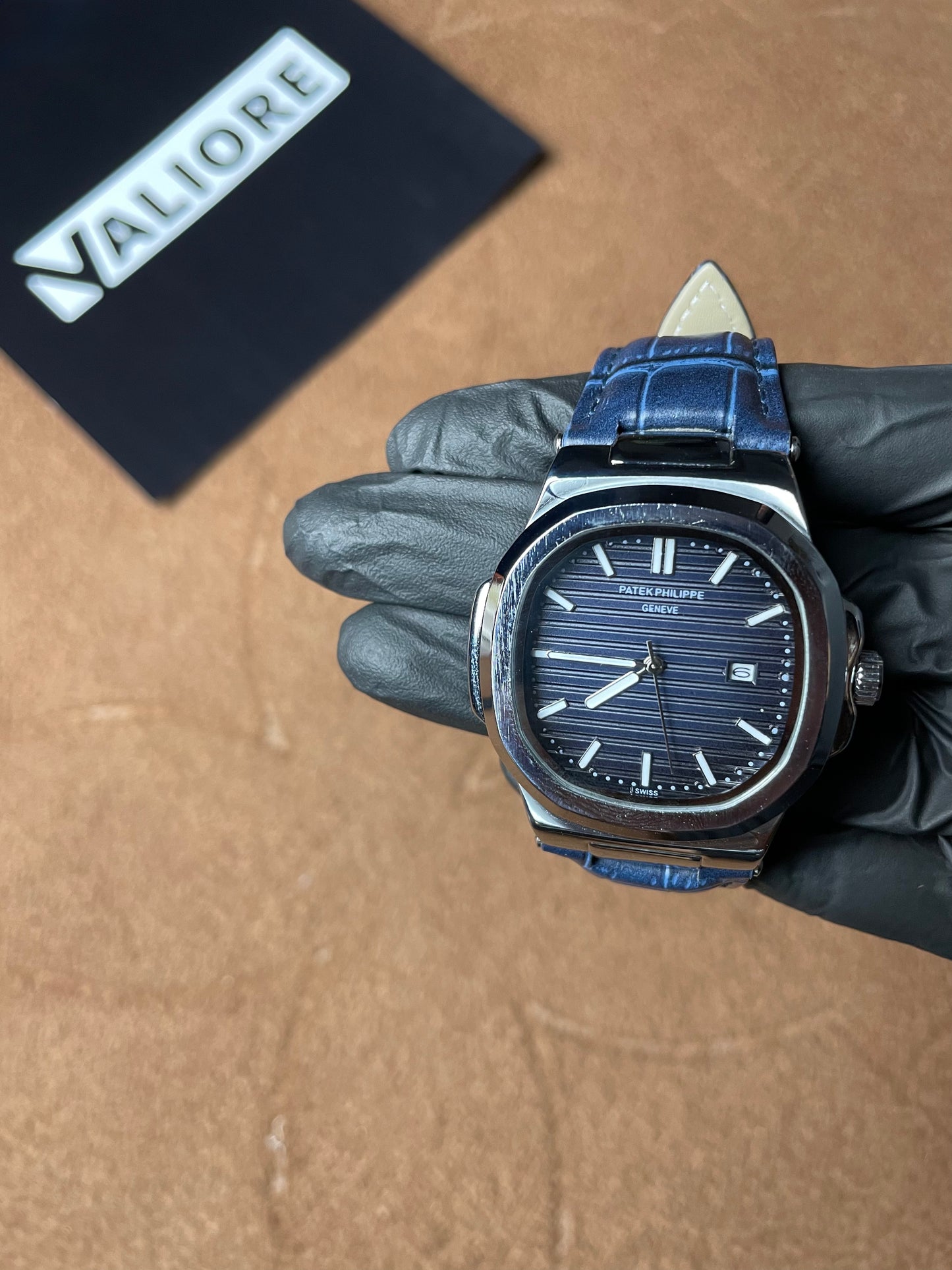 PP Nautilus - Leather Strap - Blue